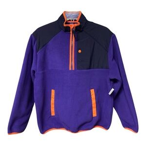Old Navy youth Purple and Black Zip Up fleece jacket size XL